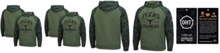Colosseum Men's Olive, Camo Texas Longhorns OHT Military-Inspired Appreciation Raglan Pullover Hoodie